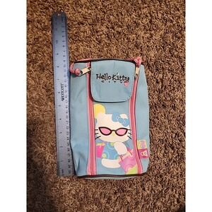 Vintage‎ Hello Kitty Bag Sanrio Blue Pink Clutch Double Zip Flap Toy 8" x 5"